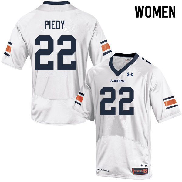 Women #22 Erik Piedy Auburn Tigers College Football Jerseys Sale-White
